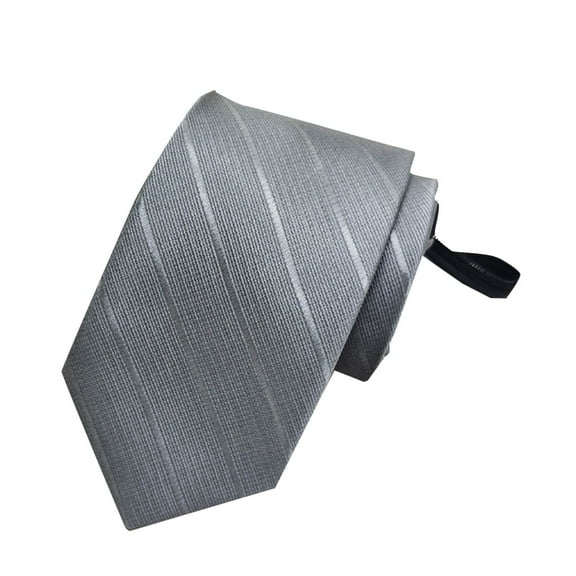 NoxwB Solid Striped Ties for Men and Boys Trendy Graphic Silk Formal Business Necktie Gray Free Size