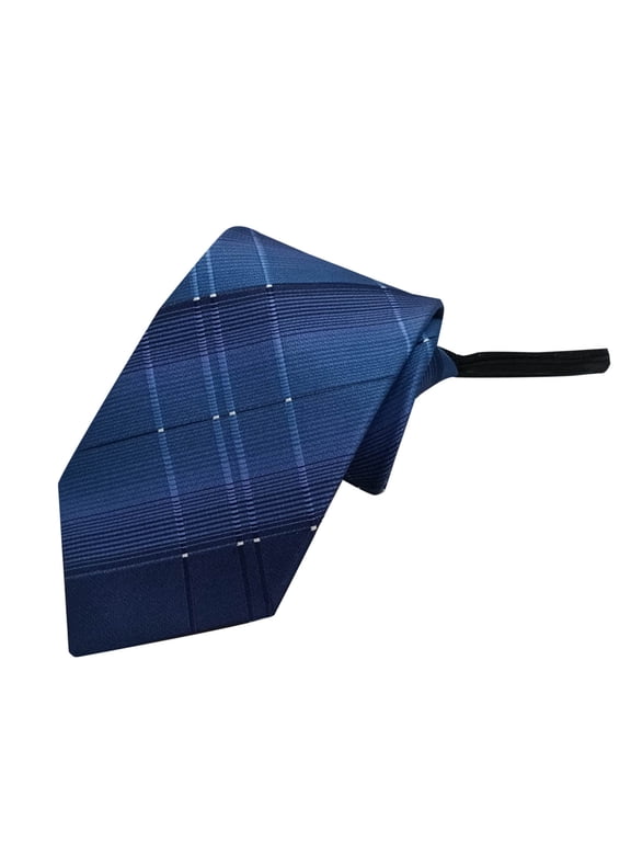 Solid Striped Ties for Men and Boys Trendy Graphic Silk Formal Business Necktie Navy Free Size