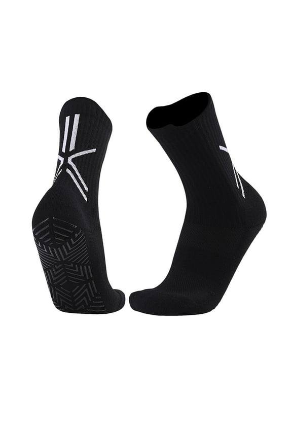 Unisex Men Women Outdoor Sports Hiking Cycling Kayaking Crew Socks Black Free Size