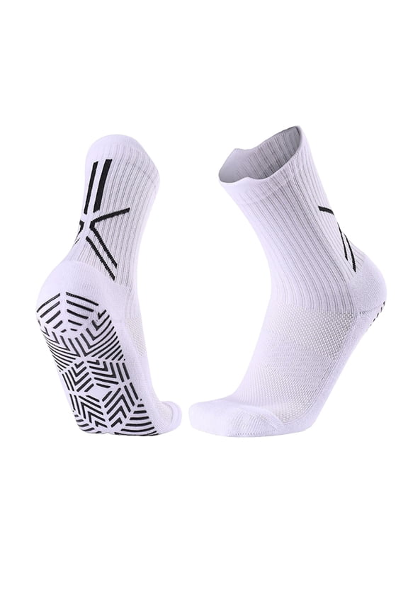 Unisex Men Women Outdoor Sports Hiking Cycling Kayaking Crew Socks White Free Size