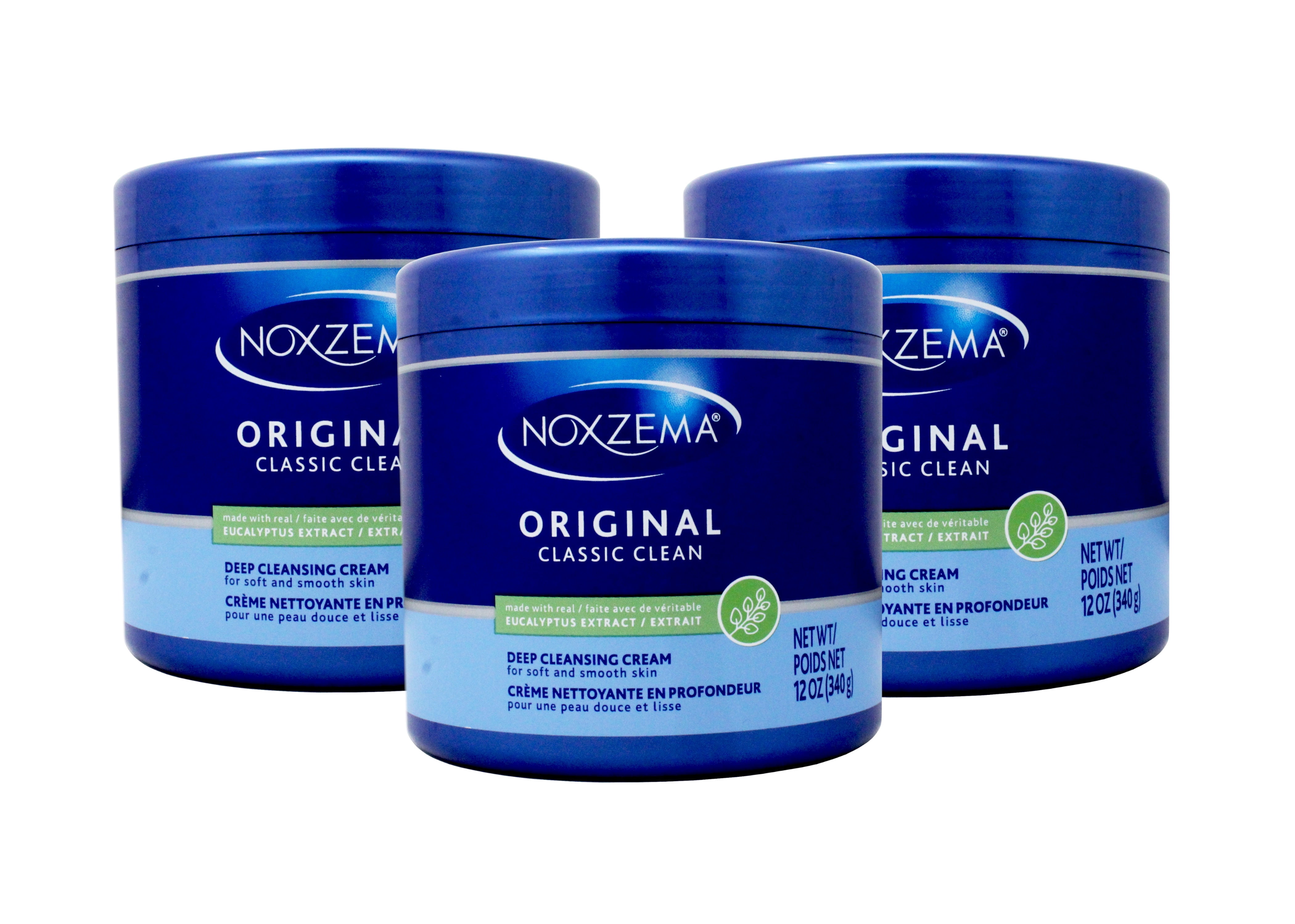 Noxzema Classic Clean Original Deep Cleansing Cream 12oz Jar (Pack of 3)