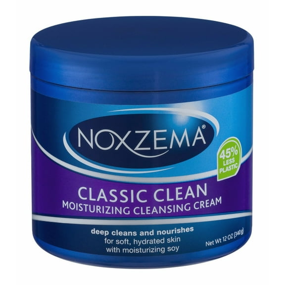 Noxzema Classic Facial Cleansing Cream w/ Moisturizing Soy, 12oz, 6-Pack