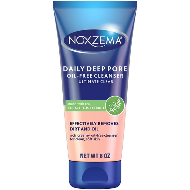 Noxzema Deep Pore Facial Cleanser Cream Daily Face Cleansing for All Skin Types 6 oz