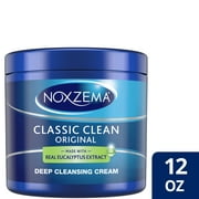 Noxzema Facial Cleanser Cream, Daily Deep Face Cleansing for All Skin Types 12 oz