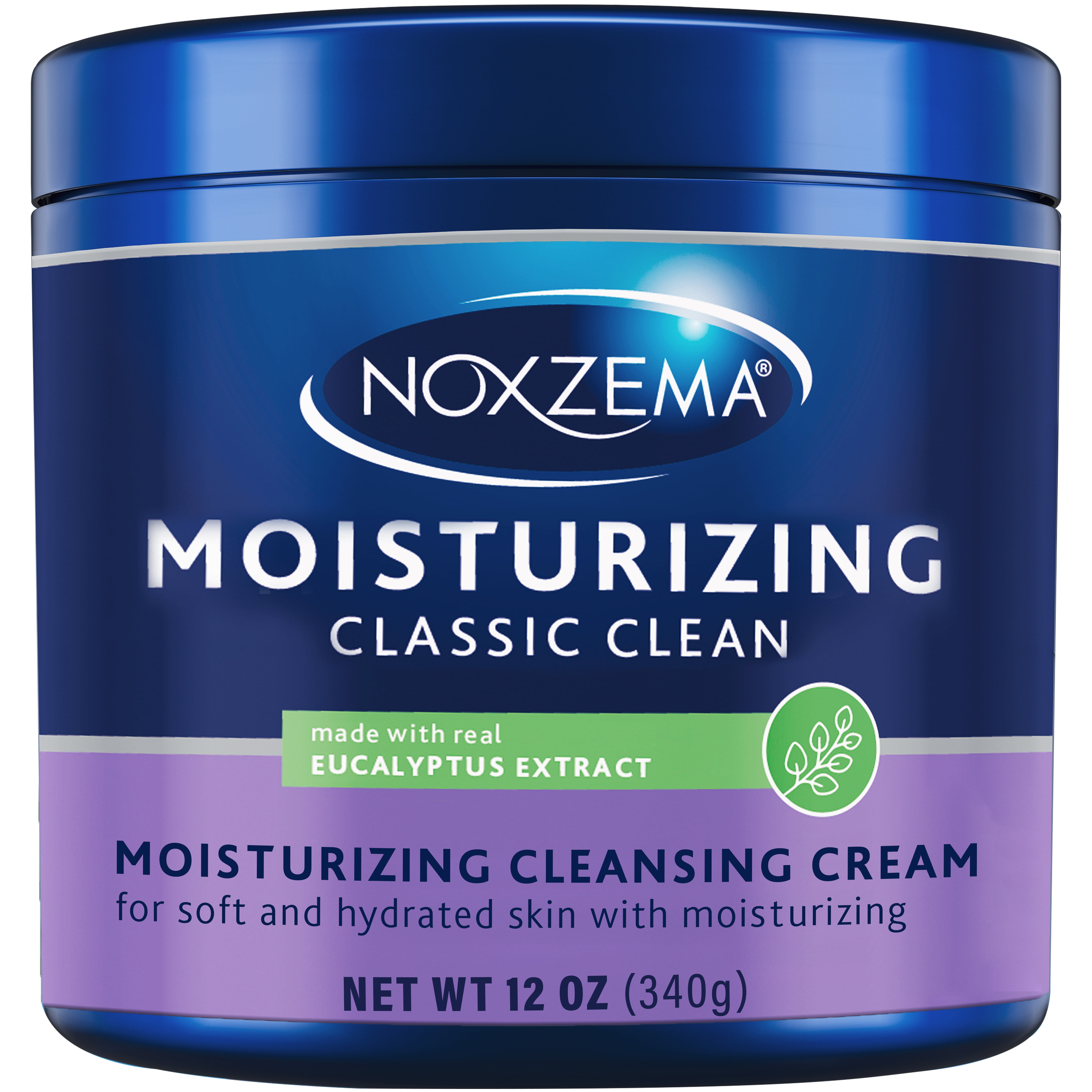 Noxzema Moisturizing Facial Cleanser Cream, Daily Face Cleansing for All Skin Types 12 oz