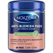 Noxzema Ultimate Clear Anti-Blemish Pads, 2% Salicylic Acid, Acne Treatment Face Pads, 90ct