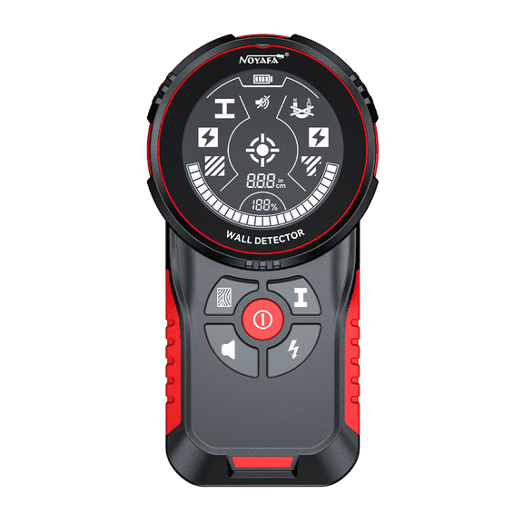 Noyafa NF-5102 Wall Detector, 3-in-1 Stud Finder with Metal AC and Wood Detection, VA Display, Percentage Readout, Rechargeable, IP54