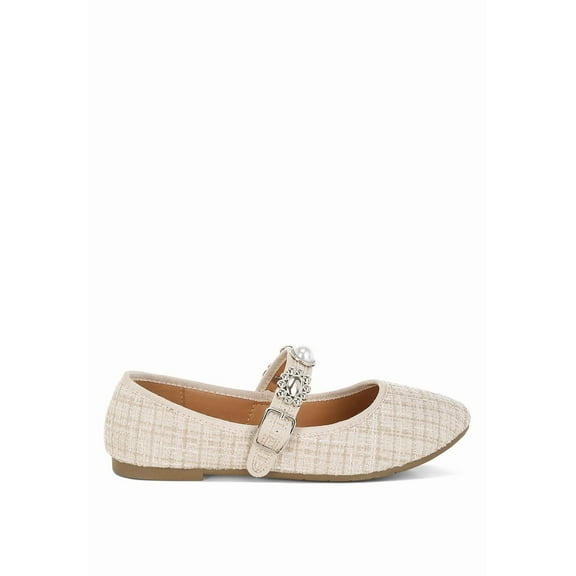 London Rag Noyama Charms Embellished Tweed Womens Mary Janes