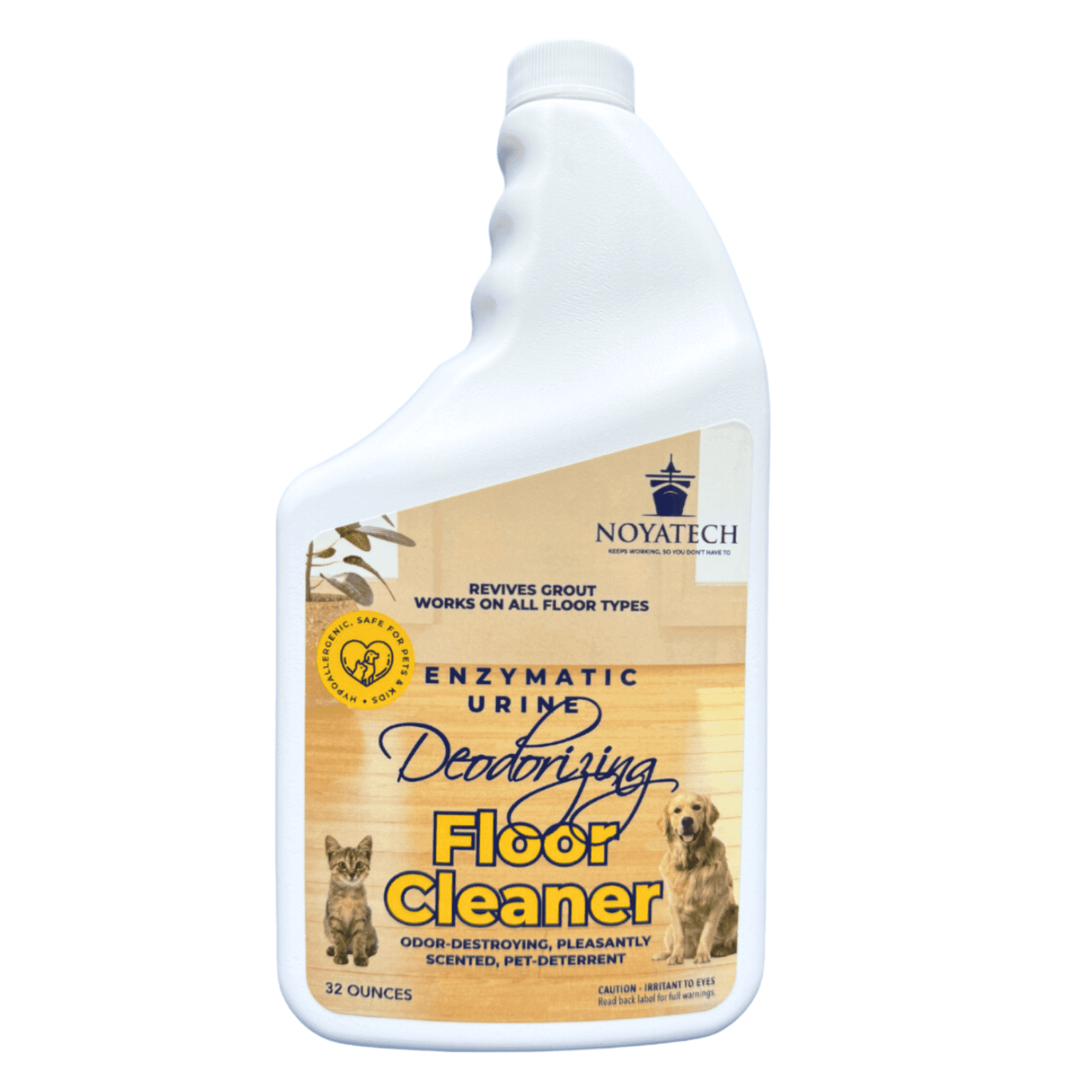 NOYATECH Pet Floor Cleaner Enzymatic Degreaser \u0026 Odor Eliminator, Pet-Safe, Non-Toxic, Eco-Friendly, 32 oz