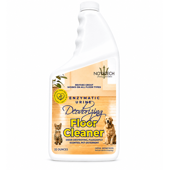 NOYATECH Pet Floor Cleaner Enzymatic Degreaser & Odor Eliminator, Pet-Safe, Non-Toxic, Eco-Friendly, 32 oz