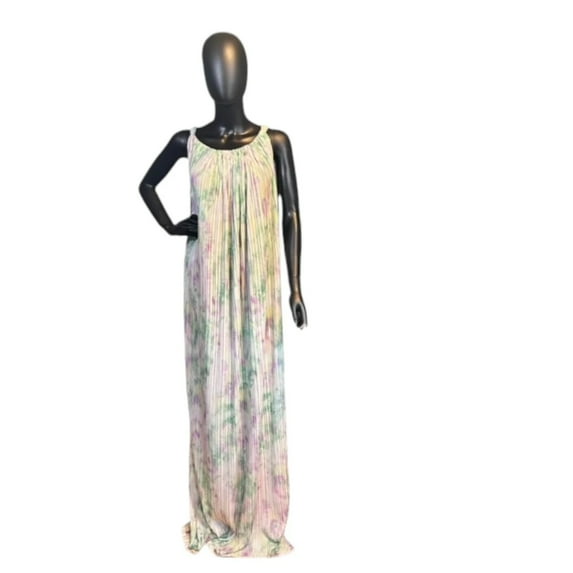 Noyo Collection Tie Back Dress (Cream, XL)