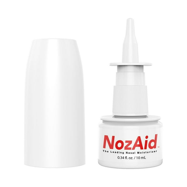 NozAid Nasal Moisturizer Spray with Sesame Oil, .34 oz, Pathogen Barrier, Dry Nose Relief