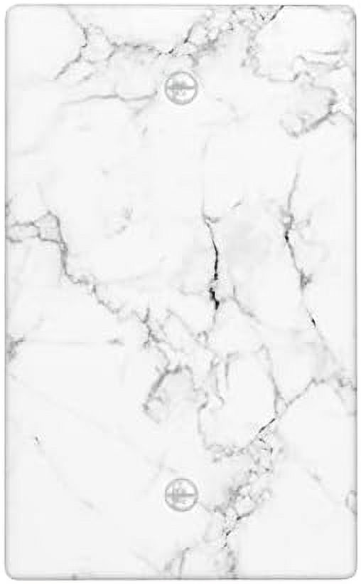 Nozidse White Colr Marble Textures Wall Plate Cover 1 Gang Rocker Light