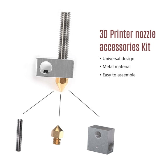 Nozzle Extruder,A6 3 3d Nozzle Print Head Block 1.75mm Tubes Print Head Heater Head Heater Block 3d Printer Tubes Pipes A8 Tubes S A8 6pcs/set Printer Nozzle 2pcs/set 2pcs Set