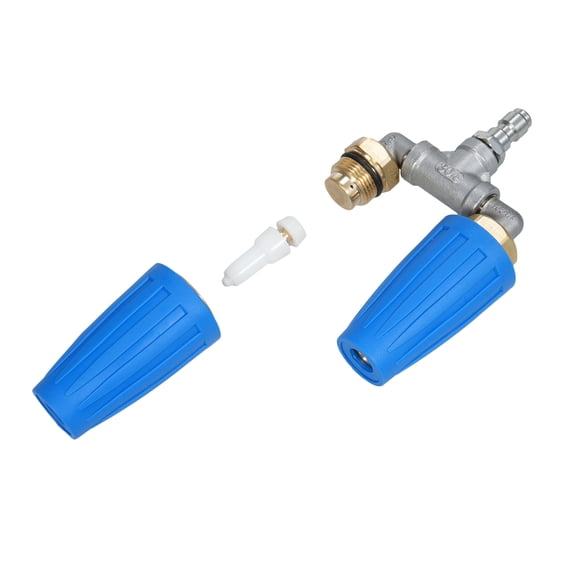 Nozzle Pressure Washer Turbo Nozzle, 360 Rotating Dual Turbo Nozzle With 1/4'' Quick Connector 2.0 Orifice 4-6 GPM 4000 PSI