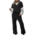 thumbnail image 1 of Npasoilc 2 Piece Outfits For Women Casual Long Sleeve Sweatsuits Sets Sweatshirts With Joggers Sweatpants Trendy Pajamas Tracksuit Baggy Lounge Sets, 1 of 7