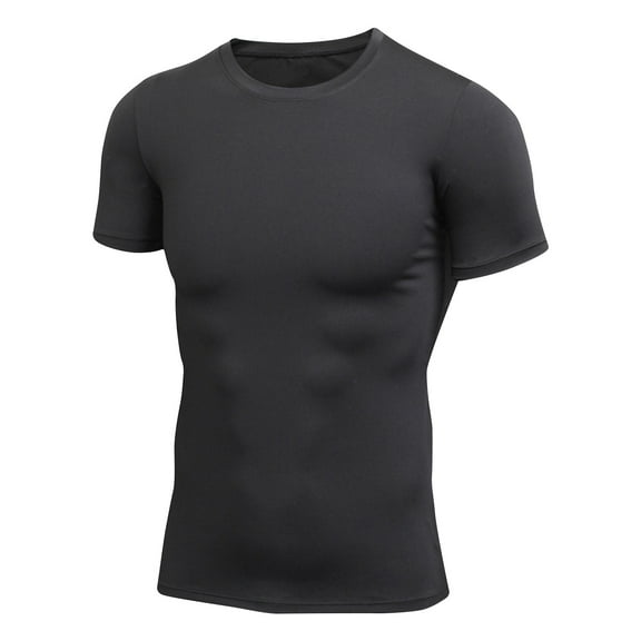 Npasoilc Athletic Shirts for Men Short Sleeve Round Neck Pullover Tops Gym Traning Quick Dry Muscle Tight Blosue Breathable Casual Sports T-Shirts