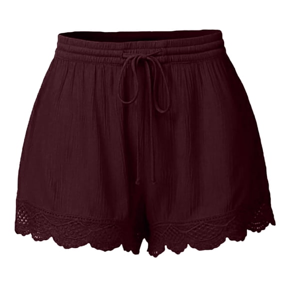 Npasoilc Athletic Shorts For Women Sweat Shorts Comfy High Waisted Running Shorts Sporty Short Workout Shorts Fashion Women Lace Plus Size Rope Tie Shorts Yoga Sport Pants Leggings Trousers