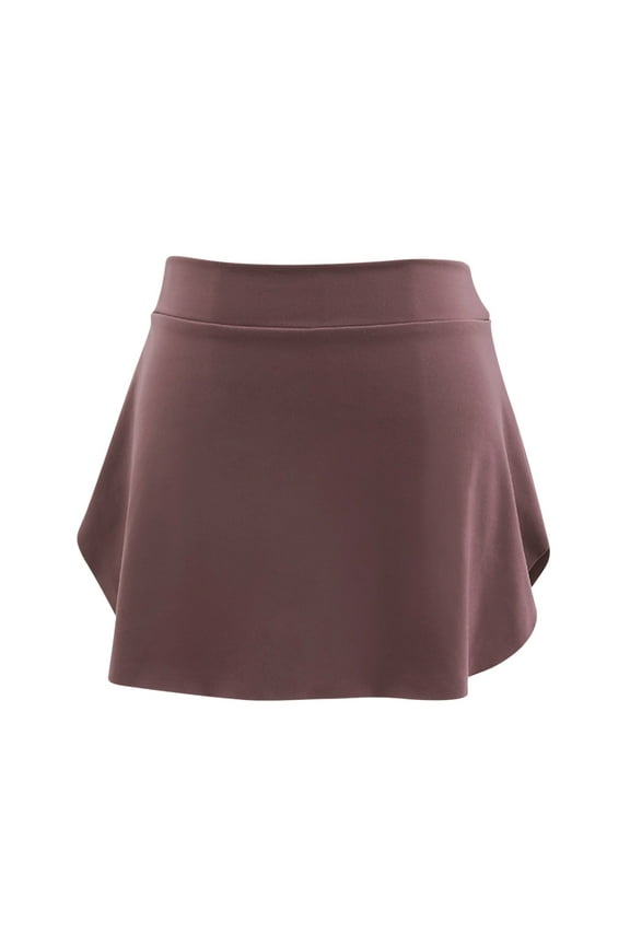 Ballet Skirts for Women High Waist Pull On Cover Up Thin Breathable Solid Color Dance Wrap Mini Skirt