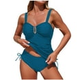 thumbnail image 1 of Npasoilc Bikinis Sets for Women Two Piece Tankini Swimsuits with Sporty Pockets Shorts Bathing Suits, 1 of 8