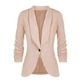 thumbnail image 1 of Npasoilc Blazers For Women Bussiness Casual Blazers Work Office Suit Jackets Comfy Long Sleeve Blazer Slim Open Front Cardigan Jacket Fall Outfits, 1 of 4