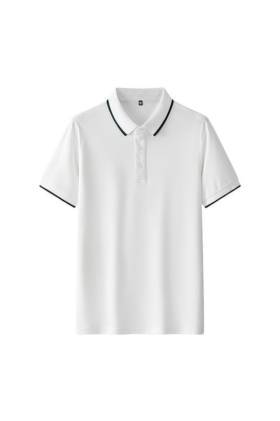 Business Shirts for Men Short Sleeve Button Turndown Collar Tops Lightweight Breathable Work Shirts Solid Color Casual Loose Lapel T-Shirts