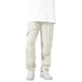 thumbnail image 1 of Npasoilc Cargo Pants for Teenage Elastic Waist Stretchy Trousers Lightweight Breathable Outdoor Running Work Pants Casual Loose Sports Pants, 1 of 8
