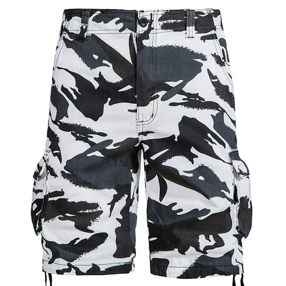 Npasoilc Cargo Shorts For Men Men's Camouflage Work Shorts Mid-waist Multi-pocket Five-piece Pants Pants Sports Pants Shorts Pants