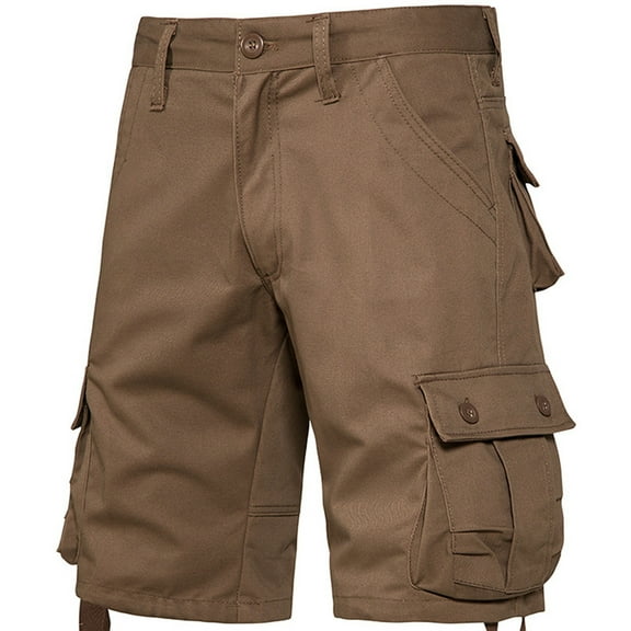 Npasoilc Cargo Shorts For Men Men's Work Shorts Mid-waist Multi-pocket Five-piece Pants Pants Sports Pants Shorts Pants