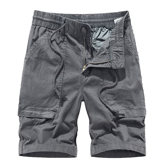 Npasoilc Cargo Shorts For Men Men's Workwear Shorts Multi Pocket Zipper Straight Leg Five Piece Pants Sports Shorts Shorts