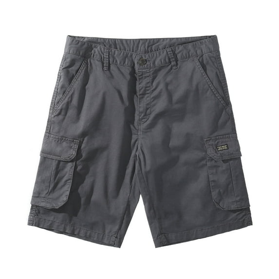 Npasoilc Cargo Shorts For Men Men's Workwear Shorts Multi Zipper Straight Leg Five Piece Pants Outdoor Sports Shorts