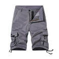 thumbnail image 1 of Npasoilc Cargo Shorts for Men Buton Zipper Straight-Leg Shorts with Multi Pockets Lightweight Hiking Outdoor Athletic Fitness Shorts Casual Loose Sports Shorts, 1 of 3