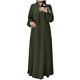 thumbnail image 1 of Npasoilc Casual Dresses For Women Comfy Soft Solid Color Long Sleeve Full Length Dress Maxi Dress Trendy Fall Dress, 1 of 5