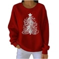thumbnail image 1 of Npasoilc Christmas Sweater for Women Pullover Tops Fall Tunic Blouse Hoodless Sweatshirt, 1 of 4