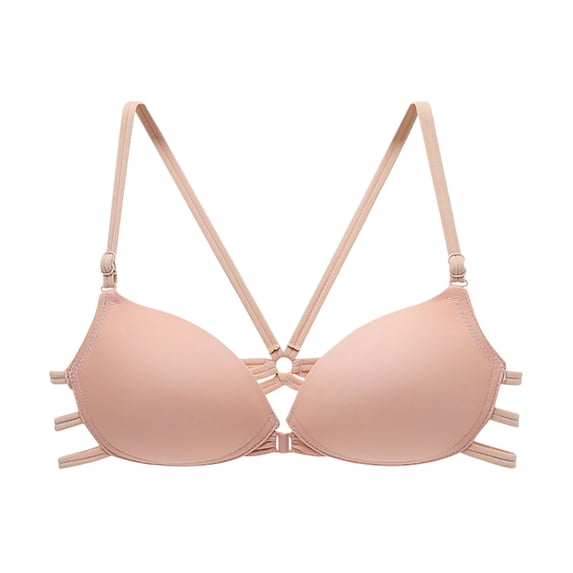 Npasoilc Cross Back Sports Bras For Women Strappy Medium Support Yoga Bra Bras No Underwire Push Up Bra Stretchy Comfortable Everyday Bras