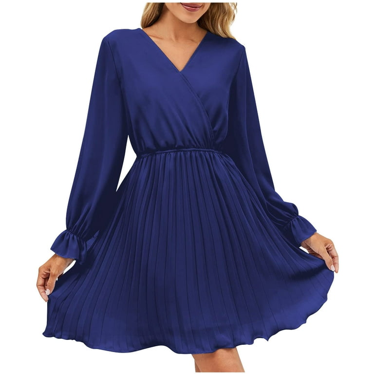 Casual Solid Bandage V Neck A Line Dresses Casual Solid Bandage V Neck A Line Dresses