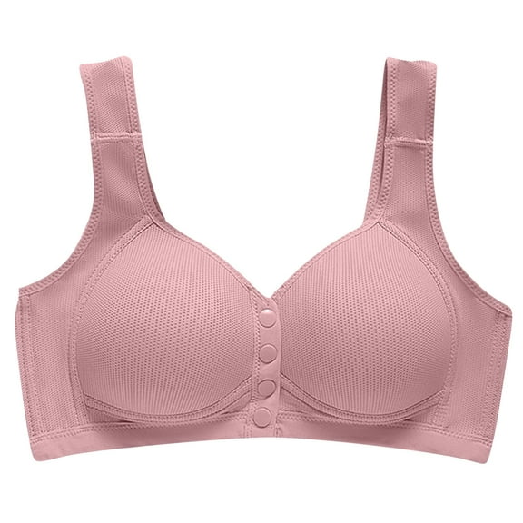 Npasoilc Front Button Bras For Women Front Closure Full Coverage Bras Breathable Bras Everyday Bras Sports Bras Sleep Bras No Underwire Cotton Bras