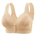 thumbnail image 1 of Npasoilc Front Button Bras For Women No Underwire Lace Bras Front Closure Full Coverage Bras Breathable Bras Everyday Bras Sports Bras Stretchy Comfortable Sleep Bras, 1 of 9