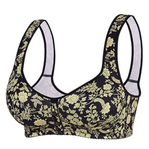 Npasoilc Front Closure Bra for Women Wirefree Leopard Print Push Up Side Support Lifting Comfortable Daily Underwear
