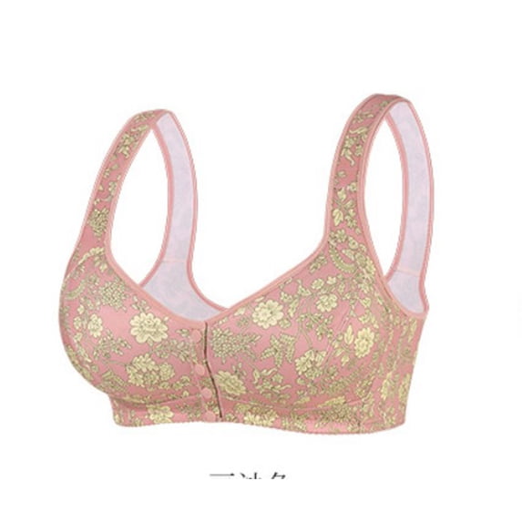 Npasoilc Front Closure Bra for Women Wirefree Leopard Print Push Up Side Support Lifting Comfortable Daily Underwear