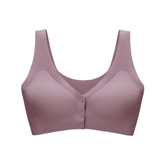 Npasoilc Front Closure Bras For Women Everyday Snap Bras Nursing Bras Sports Bras Soft Push Up Wirefree Bra Full Coverage Comfort Bras
