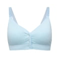 thumbnail image 1 of Npasoilc Front Opening Wirefree Bra for Women Semi-Fixed Cups Push Up Breathable Lightweight Comfortable Daily Underwear, 1 of 5