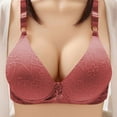 thumbnail image 1 of Npasoilc Full Coverage Bra for Women No Underwire Seamless Bra Middle Button Breathable Underwear Daily Bra, 1 of 6