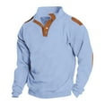 thumbnail image 1 of Npasoilc Half Zip Sweatshirt For Men Long Sleeve Mock Neck Pullover Sweatshirt Lightweight Hiking Jackets Casaul Stand Collar Sweatshirts Fall Tops Outdoor Warm Sports Hooded Sweatshirt, 1 of 7