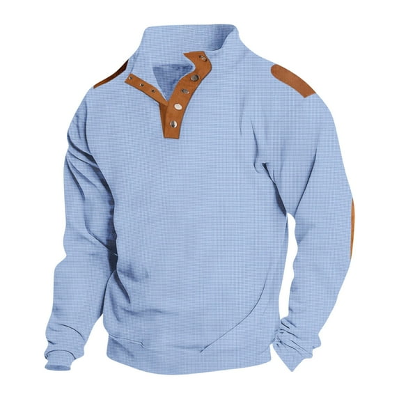 Npasoilc Half Zip Sweatshirt For Men Long Sleeve Mock Neck Pullover Sweatshirt Lightweight Hiking Jackets Casaul Stand Collar Sweatshirts Fall Tops Outdoor Warm Sports Hooded Sweatshirt