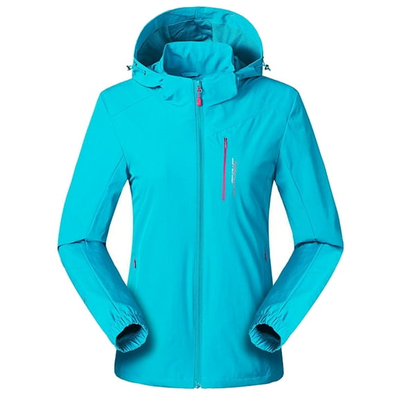 Npasoilc Jackets For Women Waterproof Rain Jacket Casual Hoodie Full Zip Travel Jacket With Pockets Trench Coats Cycling Jacket Fall Coat