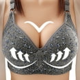 thumbnail image 1 of Npasoilc Leopard-Print Front Closure Bras for Women De Cup Wireless Push-Up Side Coverage Anti-Sagging Full Coverage Comfortable Daily Wear Supportive Lingerie, 1 of 3