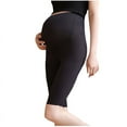 thumbnail image 1 of Npasoilc Maternity Workout Leggings for Women Over The Belly Pregnancy Yoga Pants Thin Soft Activewear Work Strecthy Half Shorts Pants, 1 of 5
