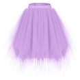 thumbnail image 1 of Npasoilc Mini Skirts for Women High Elastic Waist A-Line Ruffle Layered Puff Skirt Half Length Skirt Mesh Yarn Skirts, 1 of 2