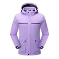thumbnail image 1 of Npasoilc Mountain Waterproof Ski Rain Coats for Men Fall Winter Windproof Long Sleeve Hooded Casual Warm Outwear Coat Solid Color Zipper Outdoor Interchange Coats, 1 of 8